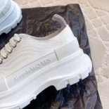 Alexander Mcqueen Unisex Tread Slick Lace Up in White