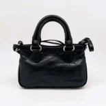 Balenciaga Women Neo Cagole XS Handbag in Black Arena Lambskin