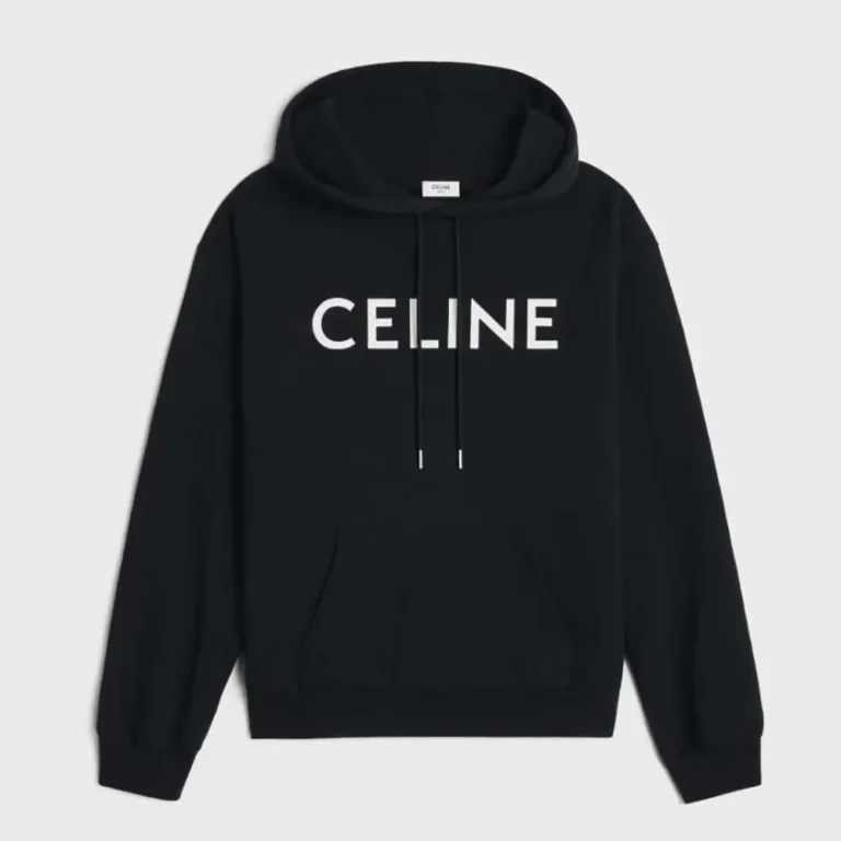 Loose Hoodie in Cotton Fleece-Black 2Y321670Q