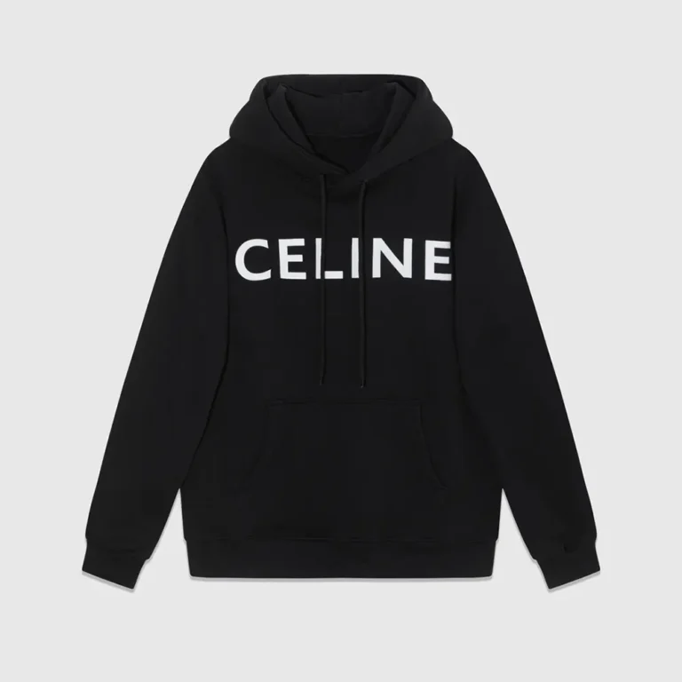 Loose Hoodie in Cotton Fleece-Black 2Y321670Q