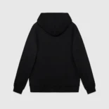 Celine Women Loose Hoodie in Cotton Fleece-Black 2Y321670Q