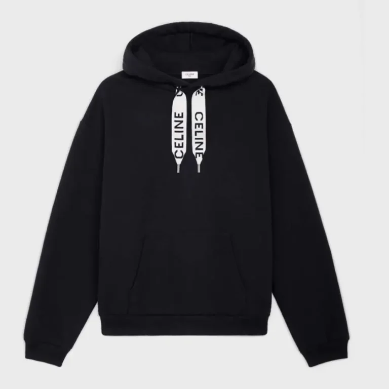 Loose Hoodie in Cotton Fleece-Black 2Y468670Q