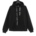 Loose Hoodie in Cotton Fleece-Black 2Y468670Q