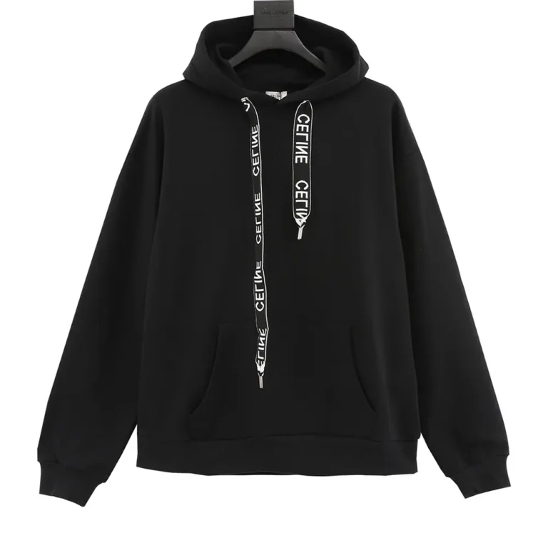 Loose Hoodie in Cotton Fleece-Black 2Y468670Q