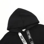 Loose Hoodie in Cotton Fleece-Black 2Y468670Q