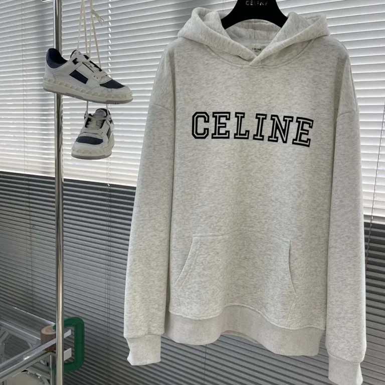 Loose Hoodie in Cotton Fleece-White
