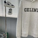 Loose Hoodie in Cotton Fleece-White