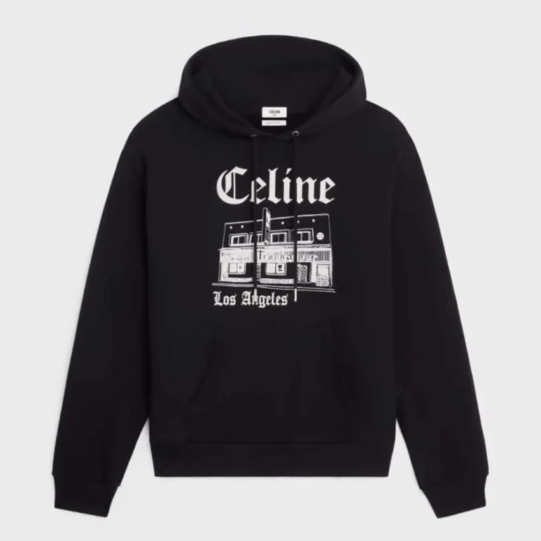 Troubadour Loose Hoodie in Cotton Fleece-Black