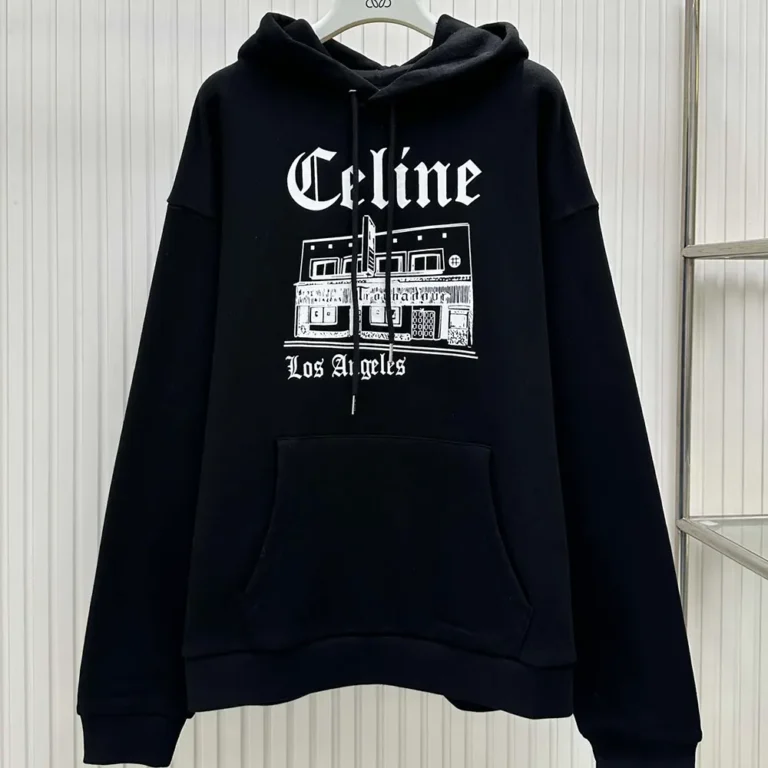 Troubadour Loose Hoodie in Cotton Fleece-Black