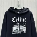 Troubadour Loose Hoodie in Cotton Fleece-Black