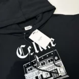 Troubadour Loose Hoodie in Cotton Fleece-Black