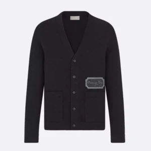 Christian Dior Couture Cardigan Black Cashmere Jersey