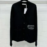 Dior Women Christian Dior Couture Cardigan Black Cashmere Jersey