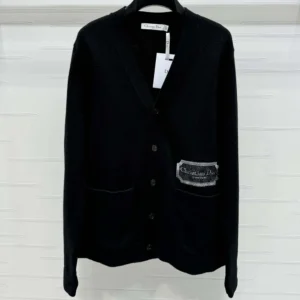 Dior Women Christian Dior Couture Cardigan Black Cashmere Jersey