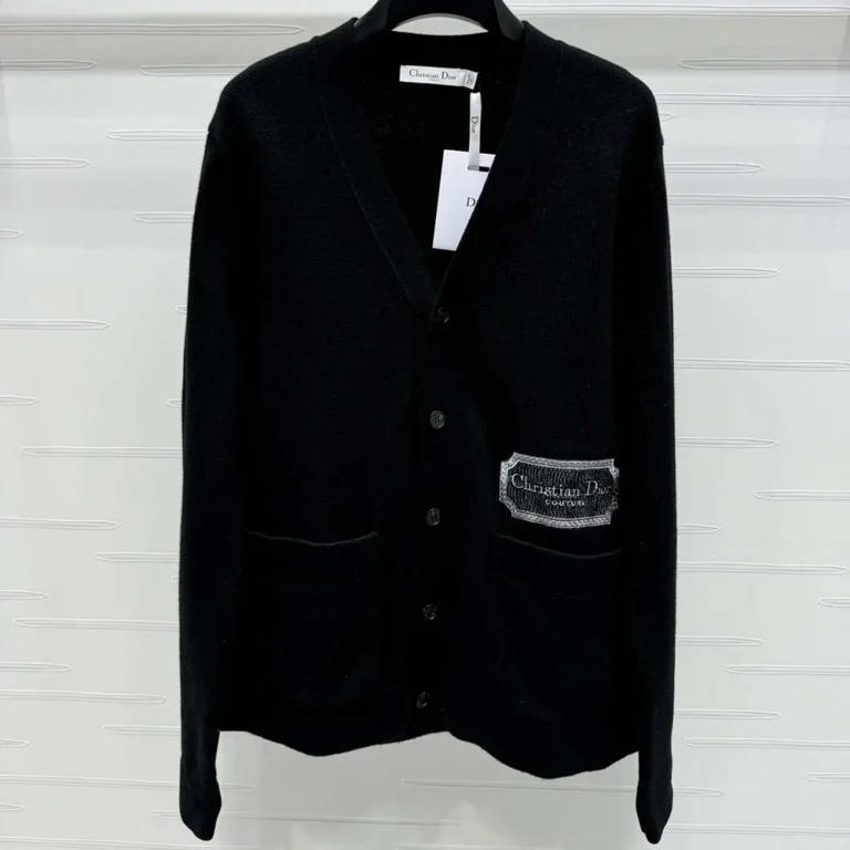 Dior Women Christian Dior Couture Cardigan Black Cashmere Jersey