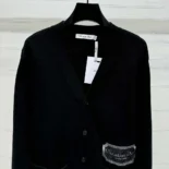 Dior Women Christian Dior Couture Cardigan Black Cashmere Jersey