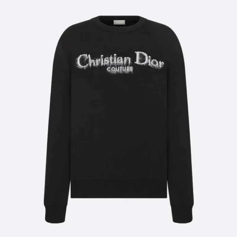 Christian Dior Couture Sweater Black Wool Blend