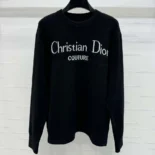 Christian Dior Couture Sweater Black Wool Blend