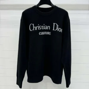 Christian Dior Couture Sweater Black Wool Blend