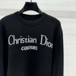 Christian Dior Couture Sweater Black Wool Blend