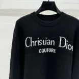 Christian Dior Couture Sweater Black Wool Blend
