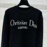 Christian Dior Couture Sweater Black Wool Blend