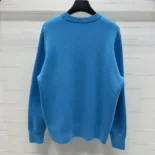 Dior Women Christian Dior Couture Sweater Blue Wool Blend