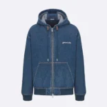 Christian Dior Tag Hooded Jacket Blue Cotton Denim