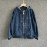Christian Dior Tag Hooded Jacket Blue Cotton Denim