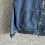 Christian Dior Tag Hooded Jacket Blue Cotton Denim