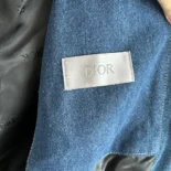 Christian Dior Tag Hooded Jacket Blue Cotton Denim