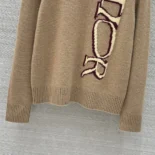 Dior Men DIOR AND LEWIS HAMILTON Sweater Brown Virgin Wool and Cashmere Intarsia