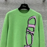 Dior Men DIOR AND LEWIS HAMILTON Sweater Green Virgin Wool and Cashmere Intarsia