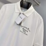 Dior Men Logo-embroidered Cotton Polo shirt-White