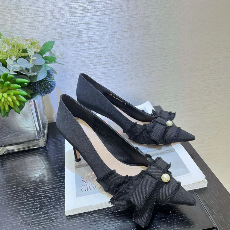 Dior Women Adiorable Pump Black Fringed Grosgrain