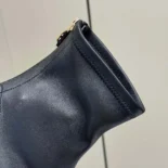 Dior Women Belle-D Heeled Ankle Boot Black Calfskin