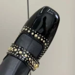 Dior Women Belle-D Heeled Ankle Boot Black Calfskin