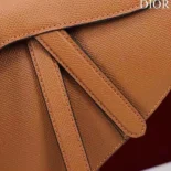 Dior Women CD Saddle Bag Strap Golden Saddle Grained Calfskin