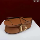 Dior Women CD Saddle Bag Strap Golden Saddle Grained Calfskin