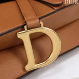 Dior Women CD Saddle Bag Strap Golden Saddle Grained Calfskin