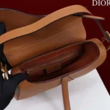 Dior Women CD Saddle Bag Strap Golden Saddle Grained Calfskin