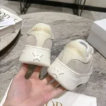 Dior Women Dior Star Platform Sneaker Light Beige Suede Calfskin