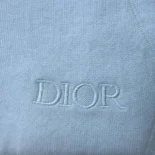 Dior Men Hooded Track Jacket White Cotton Knit and Cashmere
