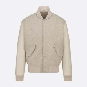 Jacket Ecru Cowhide Leather 483L428A0700