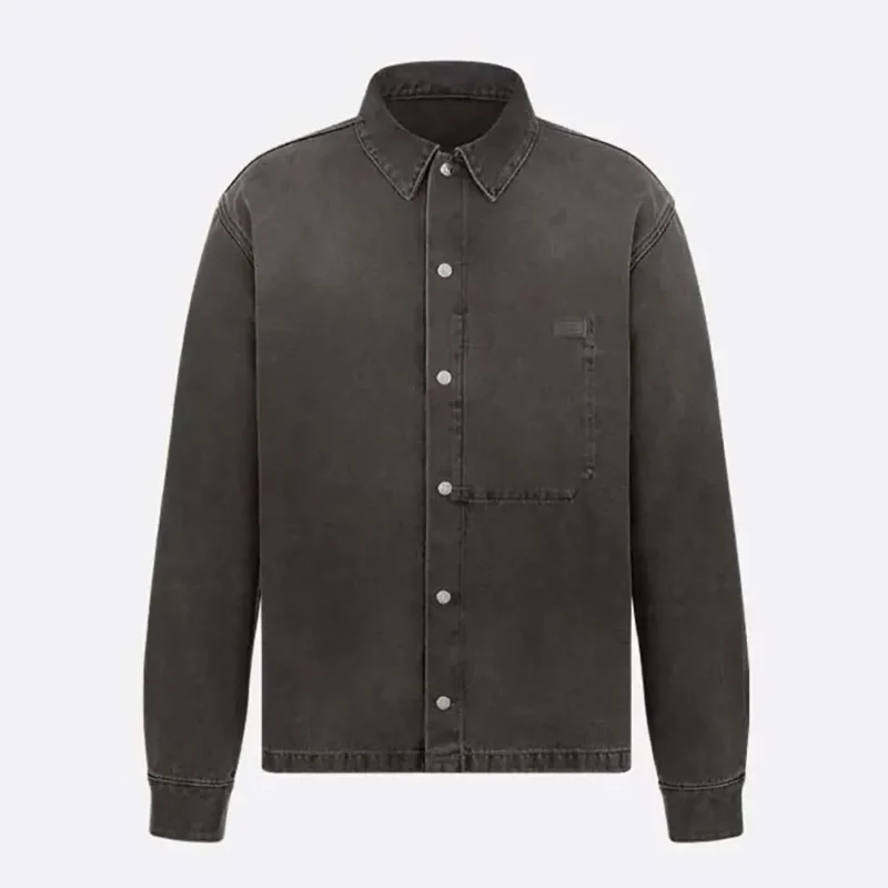 Overshirt Black Cotton Twill 413D488B351X_C830