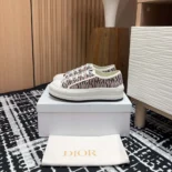 Dior Women Walk'n'Dior Platform Sneaker Embroidered Cotton-Pink