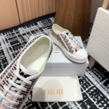 Dior Women Walk'n'Dior Platform Sneaker Embroidered Cotton-Pink
