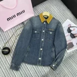 Miu Miu Women Denim Blouson Jacket GWB2351567