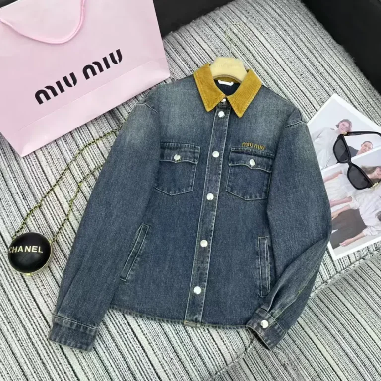 Miu Miu Women Denim Blouson Jacket GWB2351567