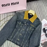 Miu Miu Women Denim Blouson Jacket GWB2351567Miu Miu Women Denim Blouson Jacket GWB2351567
